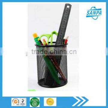 Hot Sales Desk Organizer Round Metal Mesh Pen Cup/Pen Holder