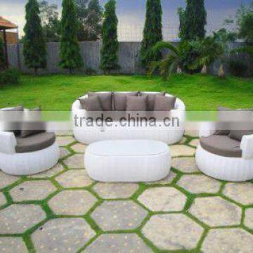 Plastics Luxury Rattan Furniture Round Sofa Set photo-2