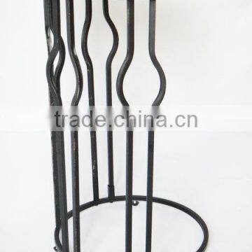 RH-4735 Gramercy Metal Sofa Side Table Wood Top Round Table photo-6