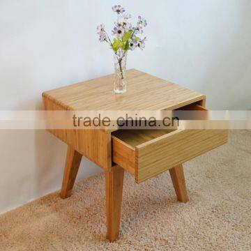 Home Bamboo Furniture Living Room Corner Sidetable With Drawer photo-3