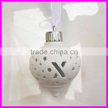 Wholesale Price Ceramic Gifts With Hollow LED Design Christmas Decoration photo-3