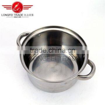 Hot Selling Stainless Steel Soup Pot Kitchen Cookware With Glass Lid photo-5