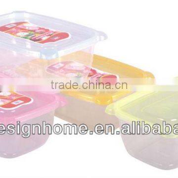 FUCHSIA, TURQUOISE, LIME GREEN, ORANGE 3.5L RECTANGULAR PP PLASTIC FOOD CONTAINER