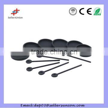 Plastic stirring rod & coaster set