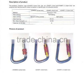 Big Gate Open Twist Lock Rock Climbing Carabiner With CE Certificate photo-5