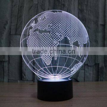 Earth Globe 3D Touch Control LED Desk Night Light Map of America/European Home Decor Bedroom photo-3