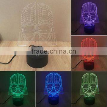 7 Color Change 3D illusion led light Touch Switch desk light acrylic lamp for decoration gift