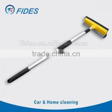 Rubber sponge wiper aluminum extended long handle window squeegee