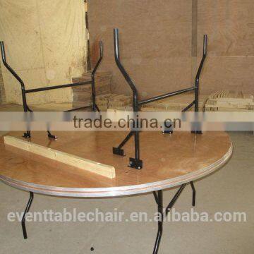 Round Plywood Banquet Folding Table With Alu Table Edge for Party Rental Wedding photo-4
