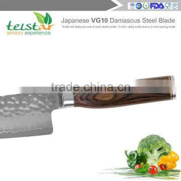 Japanese VG10 Damascus Steel Kitchen Knife -3PCS photo-6