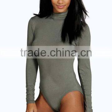 Top Quality Hot Sale Sexy Open Dance Girl High Neck Colors Black Women Bodysuit photo-4