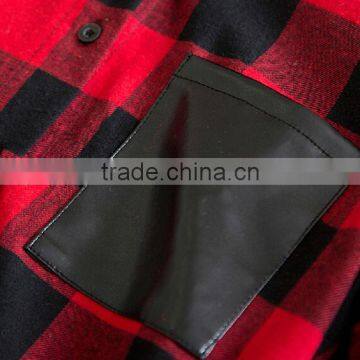 Best Selling Red And Black Plaid Shirt Wholesale Plaid Flannel Shirt photo-6