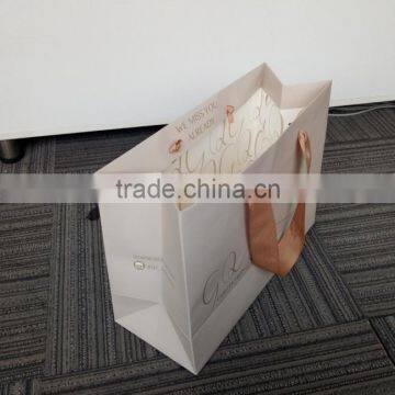 2016 china factory custom cheap flat handle paper bags