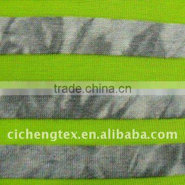 rayon/polyester/spandex knitted fabric, solid dyed, print