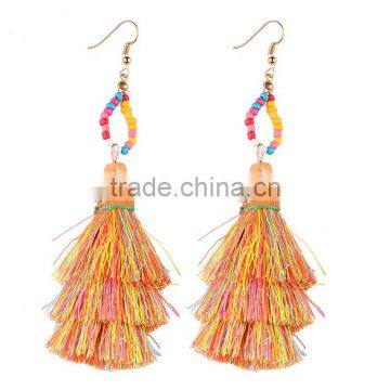 Bohemian Jewelry Small Beads With Tassel Dangle Earrings photo-4