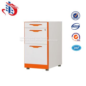 Luoyang factory direct 3 drawers pedestal metal filing cabinets