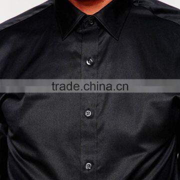 Classic Formal Slim Fit Black Shirt for Men photo-2