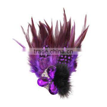 Men/women Diamond Brooch Night Bright Feathers Brooch MC Bride Wedding Brooches photo-2