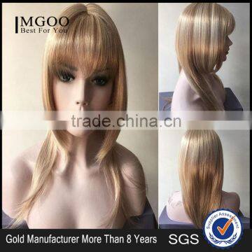 Best Selling Natrual Blonde Girls Hair Wig Silky Straight Lace Front Wigs For European Women