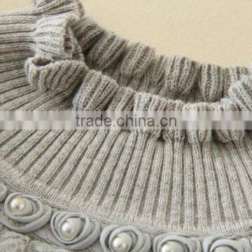 Long Sleeve Spring Sweaters Kids Fashion Turtleneck Clothes Children Good Quality Girls Grey Sweaters Wholesale photo-5