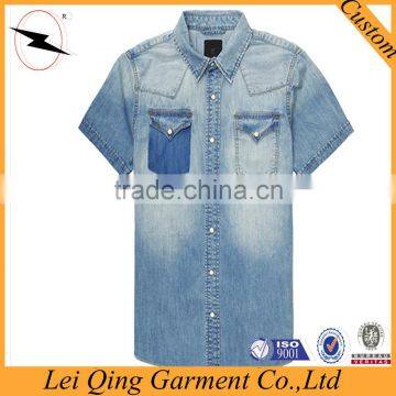 Personality Style Name Brand Denim Shirts photo-4