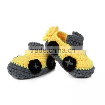 Cartoon Cars Style Handmade Crochet Baby Boy Shoes