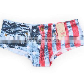 2017 OEM Manufacture 3D Print 95%COtton 5%Lycra Customized Your Own Brand Logo Elastic Band Sexy Women String Thongs Underwear photo-3