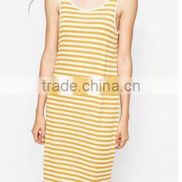 Hot Saleas! Fit Stripe T-shirt Dress Women /Stripe Oversize Jersey Tank Dress photo-4
