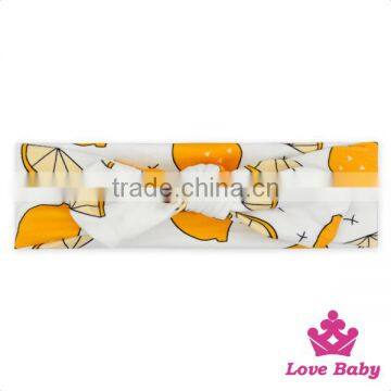 Wholesale Fashion Floral Clover Pattern Kids Cotton Knit Baby Bow Headband Accessories photo-3