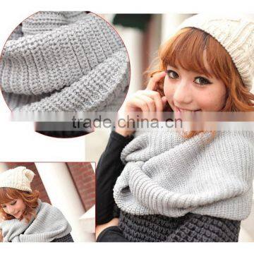 Simple and Fashion High Quality 7 Color Choice Circle Neckwear Lovely Magic Scarf Ladies Scarves photo-4