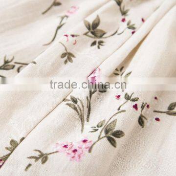 ShiJ Baby Girls Dress 100% Linen Backless Peach Blossom Summer Baby Clothing photo-4