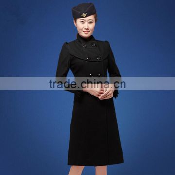 Custom New Arrival Hot Elegant Nice Design Long Style Stewardess Uniform Wholesale