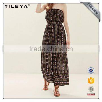 Factory Custom Made Strapless Ruffle One Piece Sexy Ladies Fashion Jumpsuit photo-5