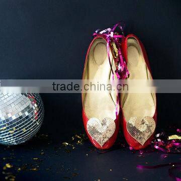 2013 New Sequins Heart Shoe Clips Bridal