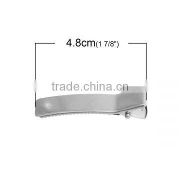 Wholesale Silver Tone Iron Based Alloy Hair Clips Findings For DIY photo-2
