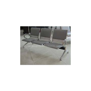 3 Seater Black Cushion Public Furniture Waiting Chair photo-3
