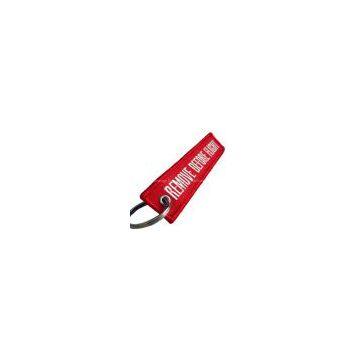 remove before flight embroidery keychain/keyring/key ring/key chain/Key FOB,embroidered Key chain