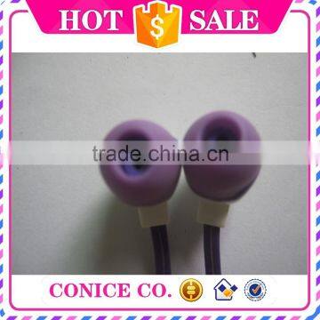 New Arrival Purple Silicone Plastic Speaker Flat Cable Wired Magic Sound Stereo In-ear Earbuds Earphone With Mic photo-4