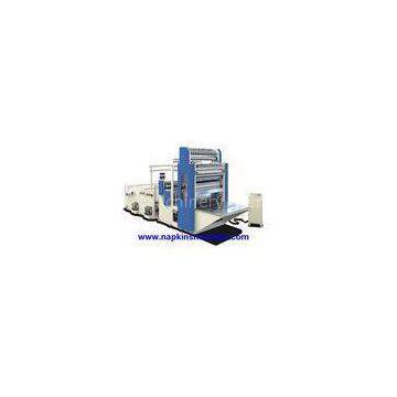 Flat Box Packing Facial Tissue Machine With Embossing / Folding Unit And Cutting