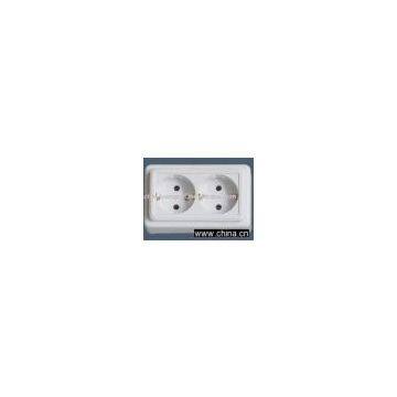 Surface mounted socket double