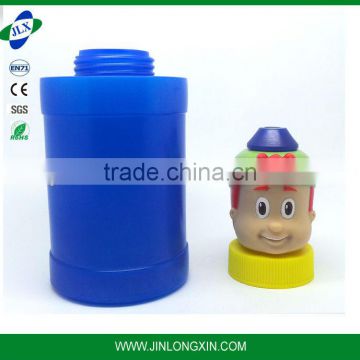 Plastic figure head bottle for drink