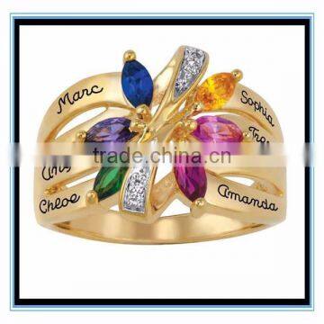 Plated Gold Alloy Material Wedding Rings XP-PR-835 photo-4