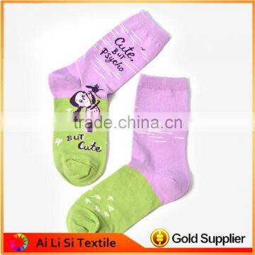 Custom Lovely Middle Tube Sock Woman Candy Color Grils Sock Manufacturer