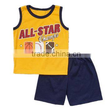 Basket ball print baby boys fine cotton sports t-shirt