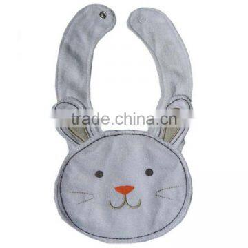 white cat cotton baby bibs