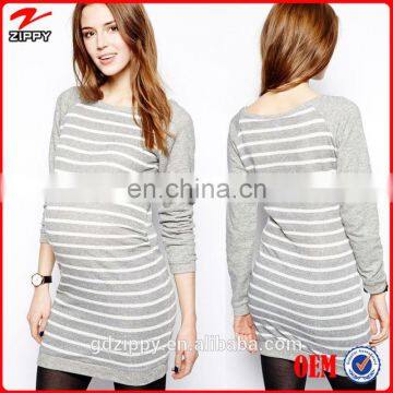 Zippy 2014 Latest Design Striped Maternity Clothes Dress For Pregnant Women