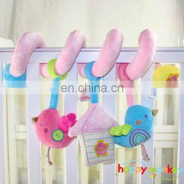 caterpillar baby plush toys/long soft toys/ plush rattle toys