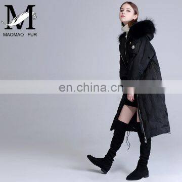 Duck Down Coat Warm Down Parka Big Real Fur Collar Women Feather Down Winter Coats