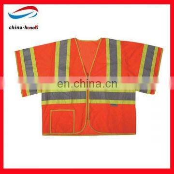 2016 short sleeve mesh hi-vis reflective safety vest e with en471