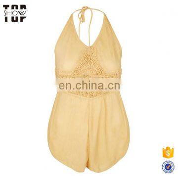 OEM clothing factories in china elegant silk sexy swimwear womens playsuit